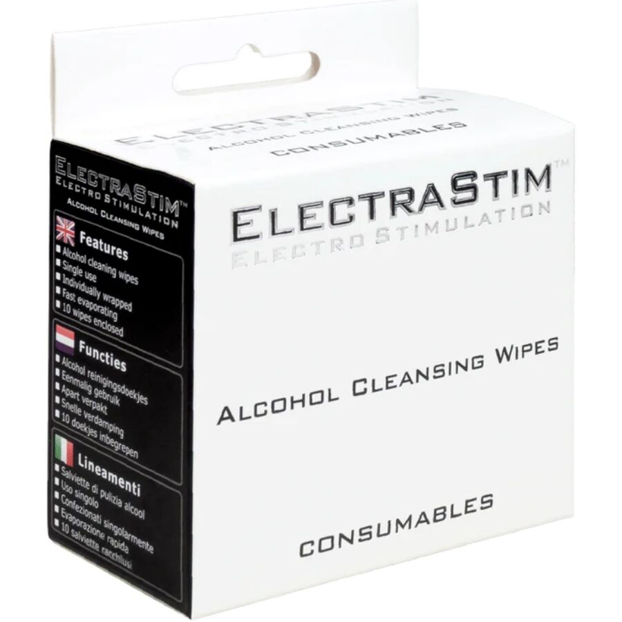ELECTRASTIM – LINGETTES NETTOYANTES À L'ALCOOL 10 UNITÉS