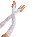 LEG AVENUE – EXTRA LONG FLORAL LACE ARM WARMER GLOVES