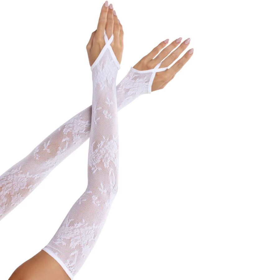 LEG AVENUE – EXTRA LONG FLORAL LACE ARM WARMER GLOVES