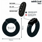 ADDICTED TOYS – Vibrierender Cockring mit Wärmeeffekt und Fernbedienung