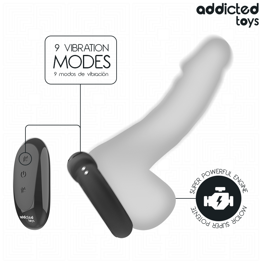 ADDICTED TOYS – Vibrierender Cockring mit Wärmeeffekt und Fernbedienung