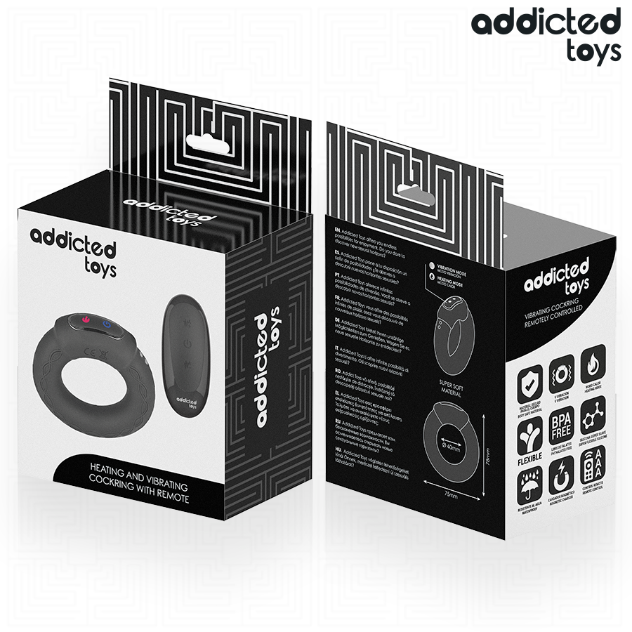 ADDICTED TOYS – HEATING EFFECT VIBRATING COCK RING REMOTE CONTROL