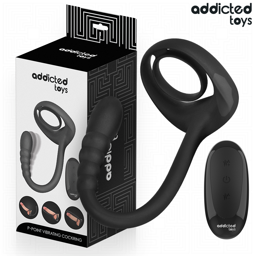 ADDICTED TOYS – ANNEAU PÉNITENTIAIRE VIBRANT POUR POINT P AVEC TÉLÉCOMMANDE