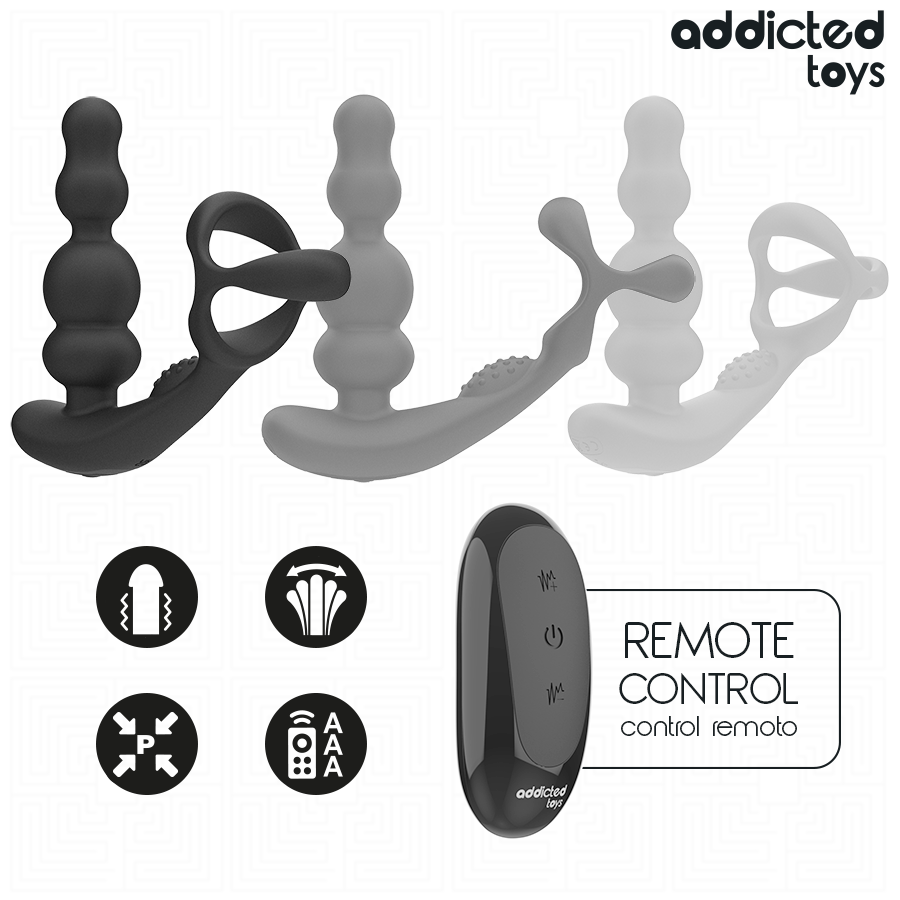 ADDICTED TOYS – MASSEUR DE PROSTATE ROTATIF À TÉLÉCOMMANDE
