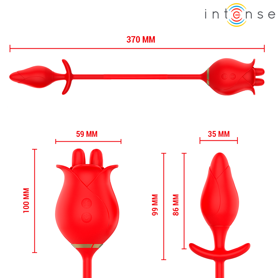 INTENSE – MELANIE STIMOLATORE DOPPIO PER CLITORIDE CON LINGUA A ZIGZAG
