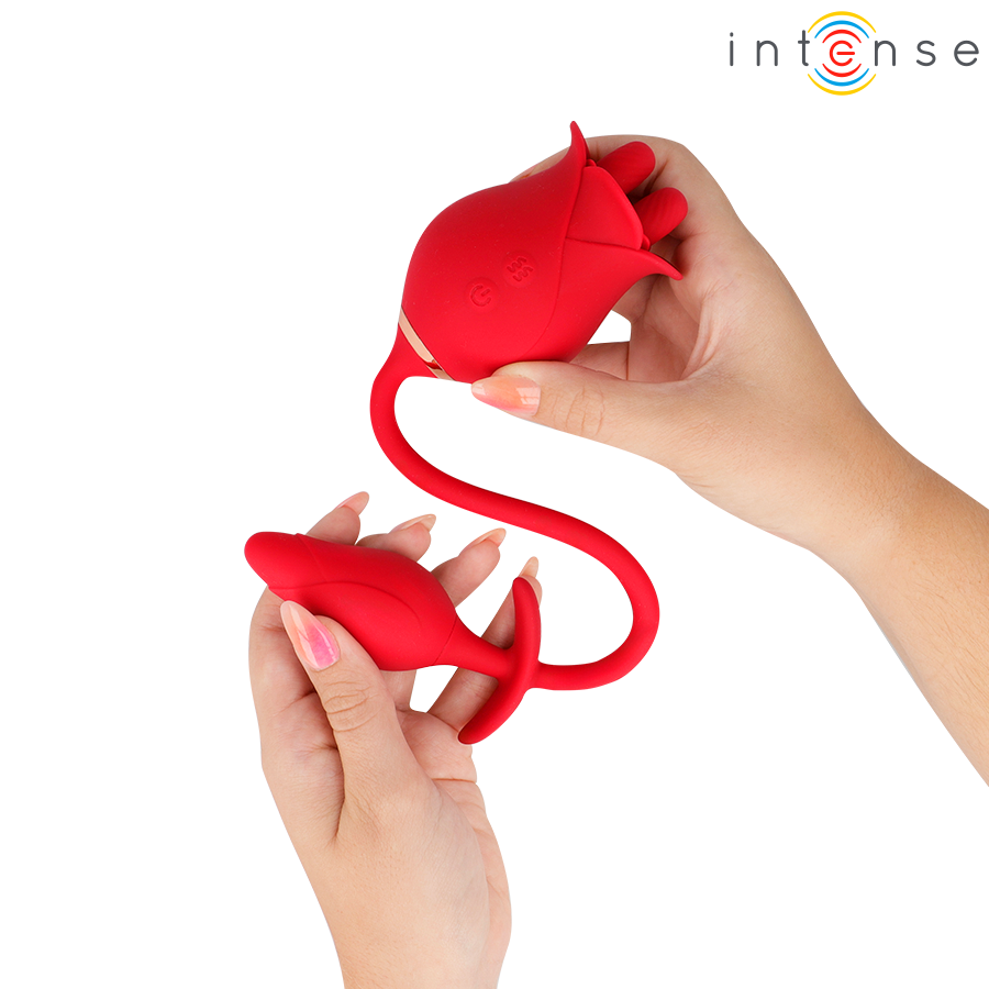 INTENSE – MELANIE STIMOLATORE DOPPIO PER CLITORIDE CON LINGUA A ZIGZAG