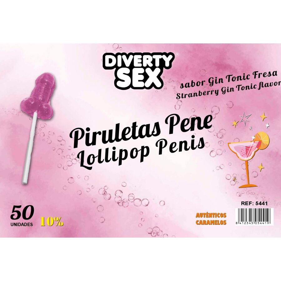 DIABLO GOLOSO – 50 Penis-Lollipops mit Alkohol