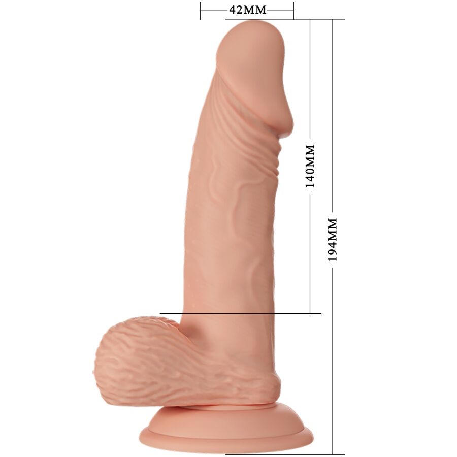 BAILE Schöne Begegnung Zebulon – Flexibler realistischer Dildo, 19.4 cm, natürlich