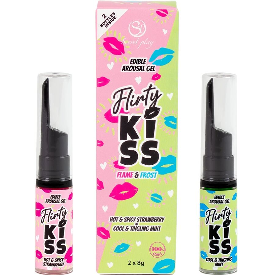 SECRETPLAY Flirty Kiss – Gel-Duo Erdbeere & Minze, 2 x 8 g