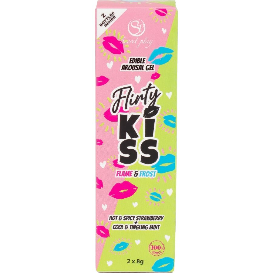 SECRETPLAY Flirty Kiss – Gel-Duo Erdbeere & Minze, 2 x 8 g
