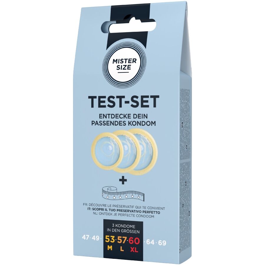 MISTER SIZE – Testset mit 3 Kondomgrössen und Massband