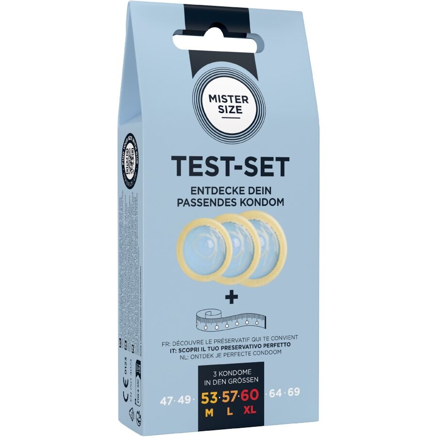 MISTER SIZE – Testset mit 3 Kondomgrössen und Massband
