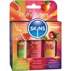 SKINS – Fruchtiges Gleitmittel-Set Wassermelone, Erdbeere & Mango, 3 x 12 ml