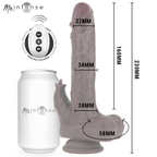 MR INTENSE Morgan – Realistischer Vibrator mit Auf- und Ab-Bewegung und Fernbedienung, 23 x 3,5 cm