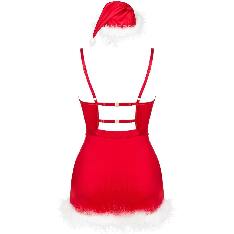 Livco Corsetti Agethe – Chemise, String und Weihnachtsmütze, Gr. L/XL