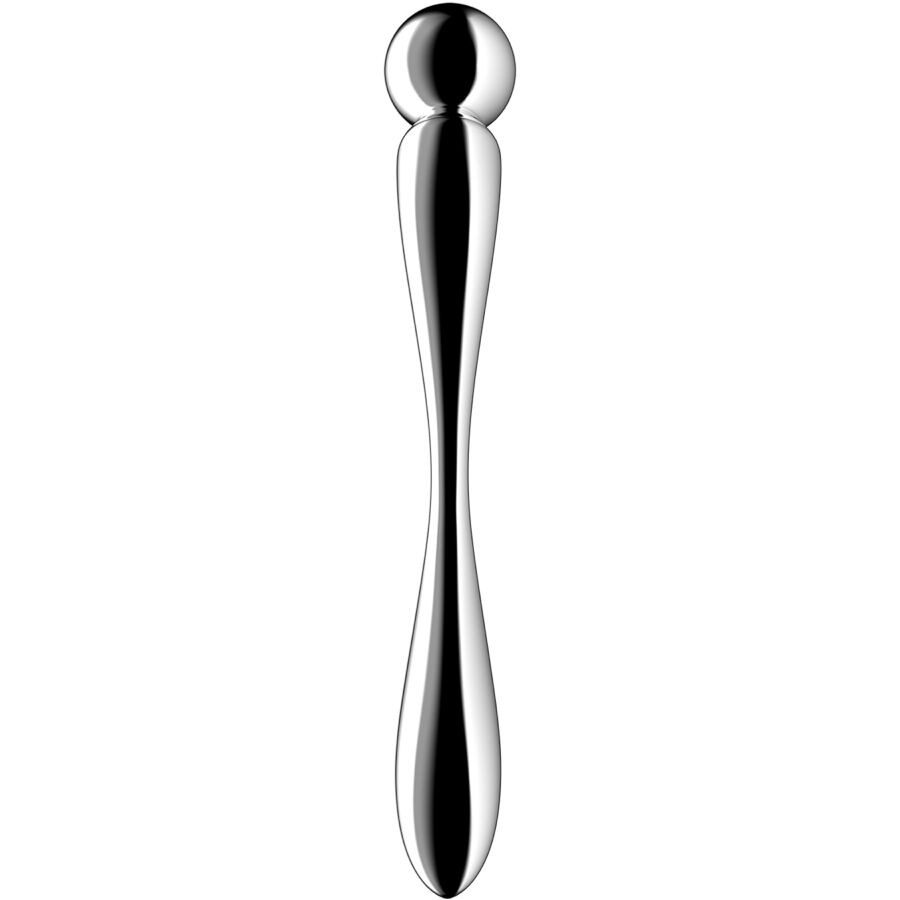 SATISFYER – STAR FORCE 2 GODEMICHET DOUBLE EN ACIER INOXYDABLE