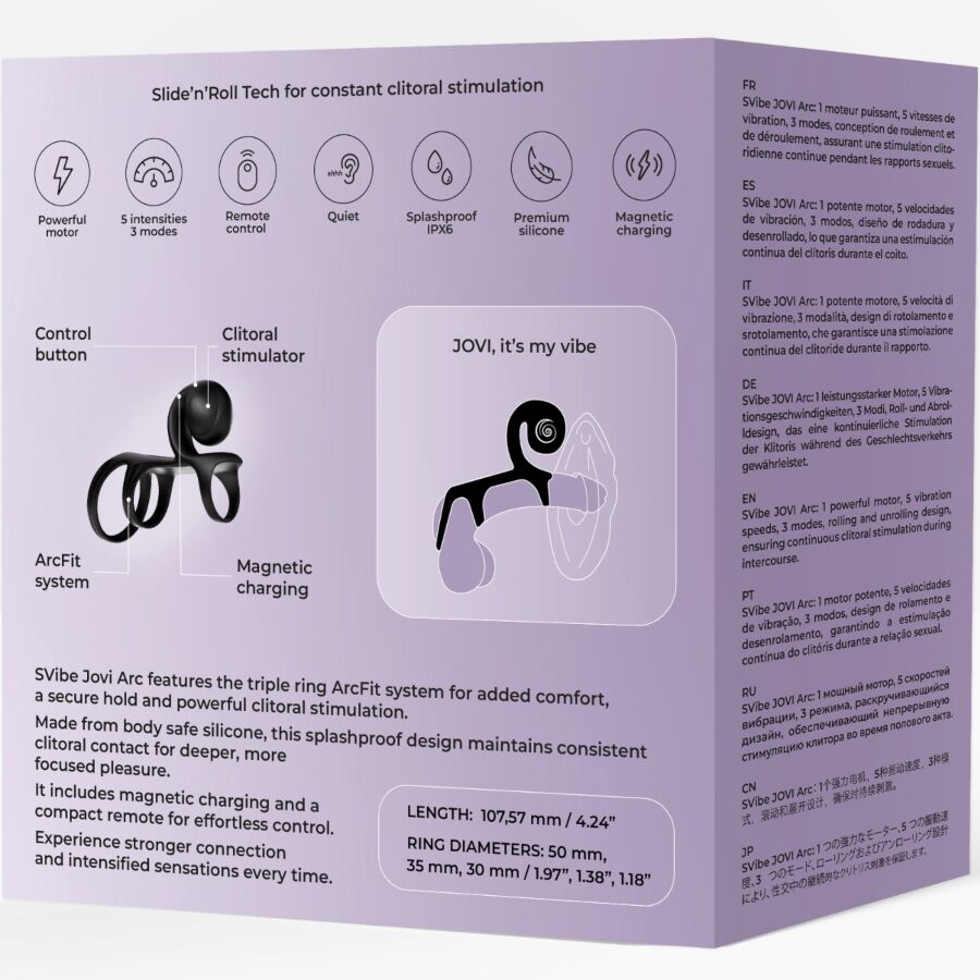 SNAIL VIBE Jovi Arc – Paarring mit Fernbedienung in Schwarz