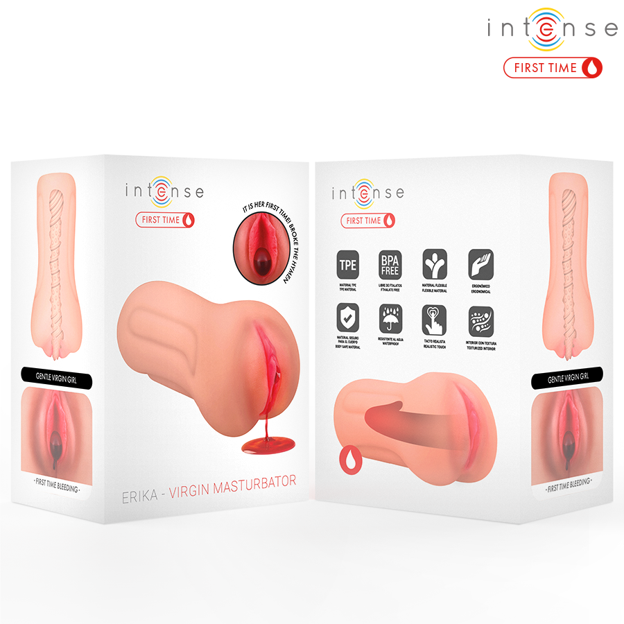 Intense First Time Erika – Jungfrau-Masturbator mit Blutungseffekt