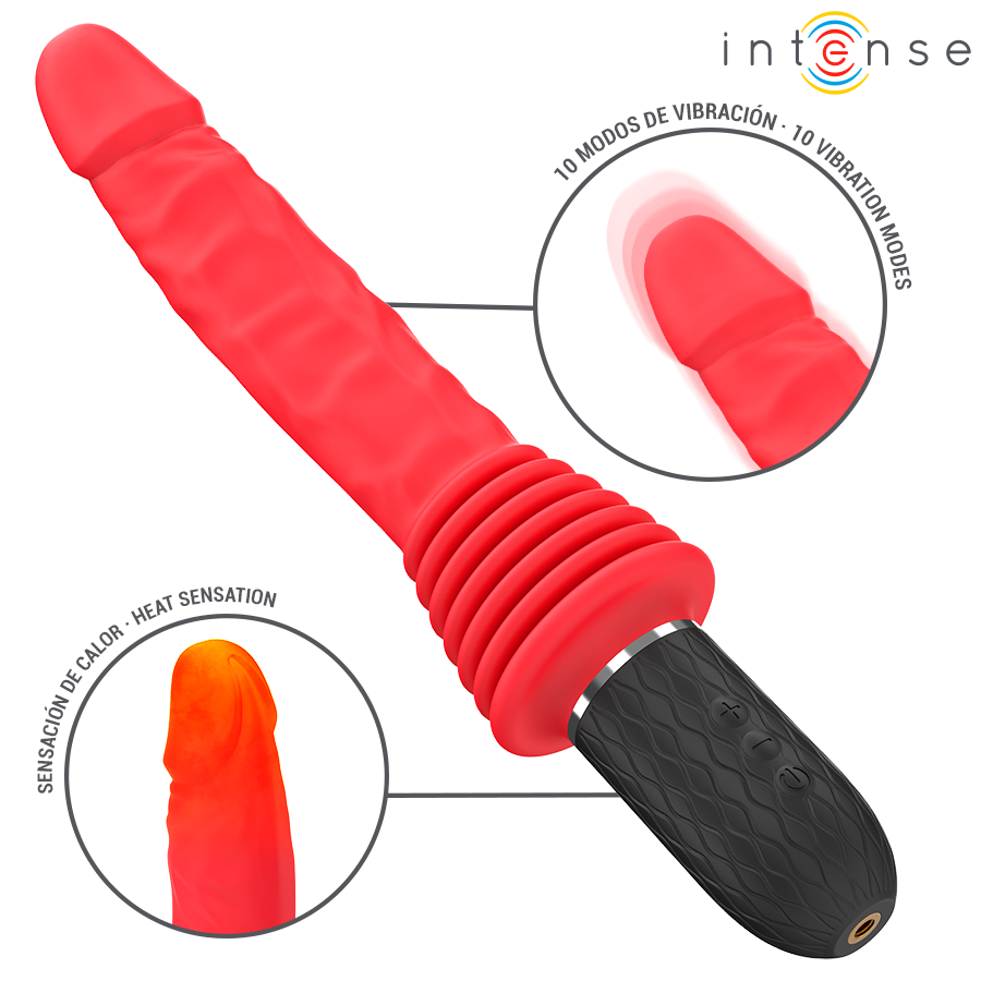 INTENSE – CYNTHIA VIBRATORE A SPINTA CON TELECOMANDO E CALORE