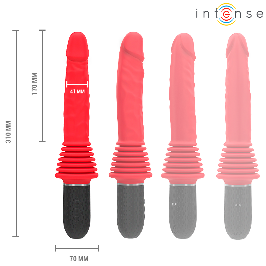 INTENSE – CYNTHIA VIBRATORE A SPINTA CON TELECOMANDO E CALORE