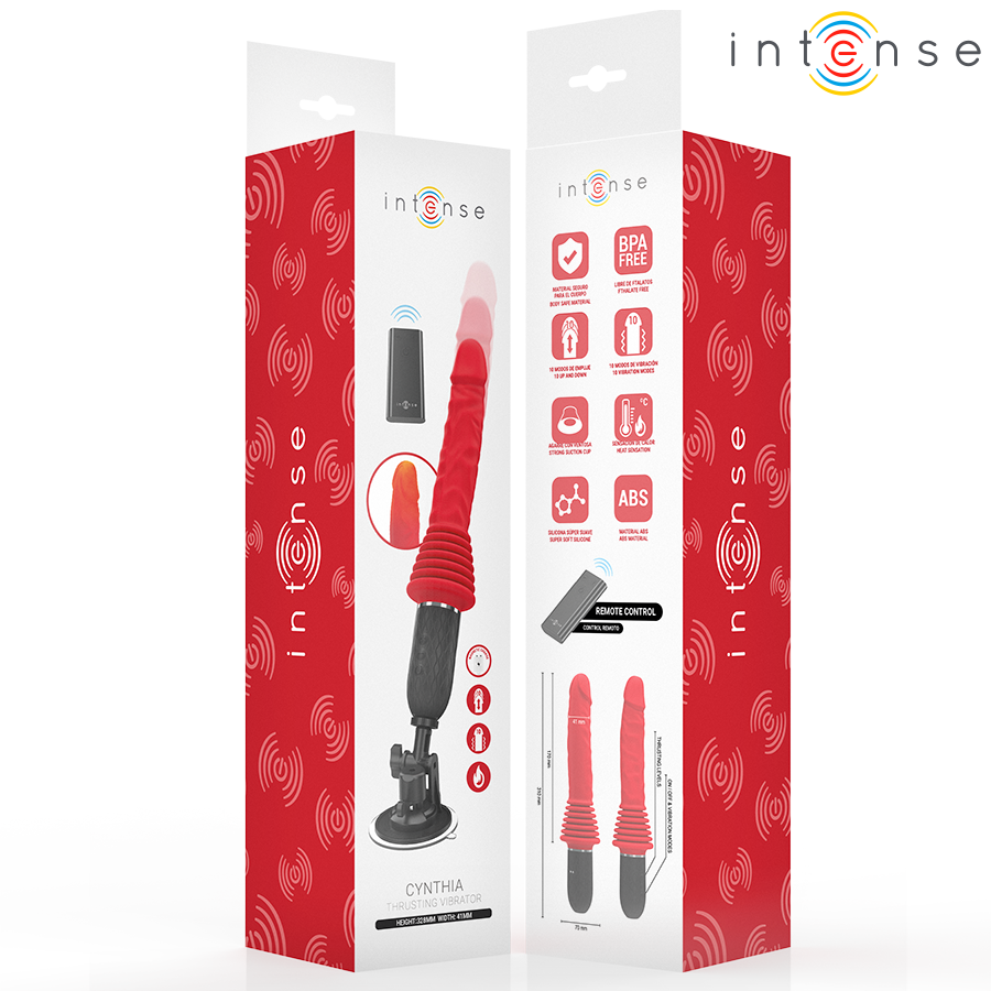 INTENSE – CYNTHIA VIBRATORE A SPINTA CON TELECOMANDO E CALORE