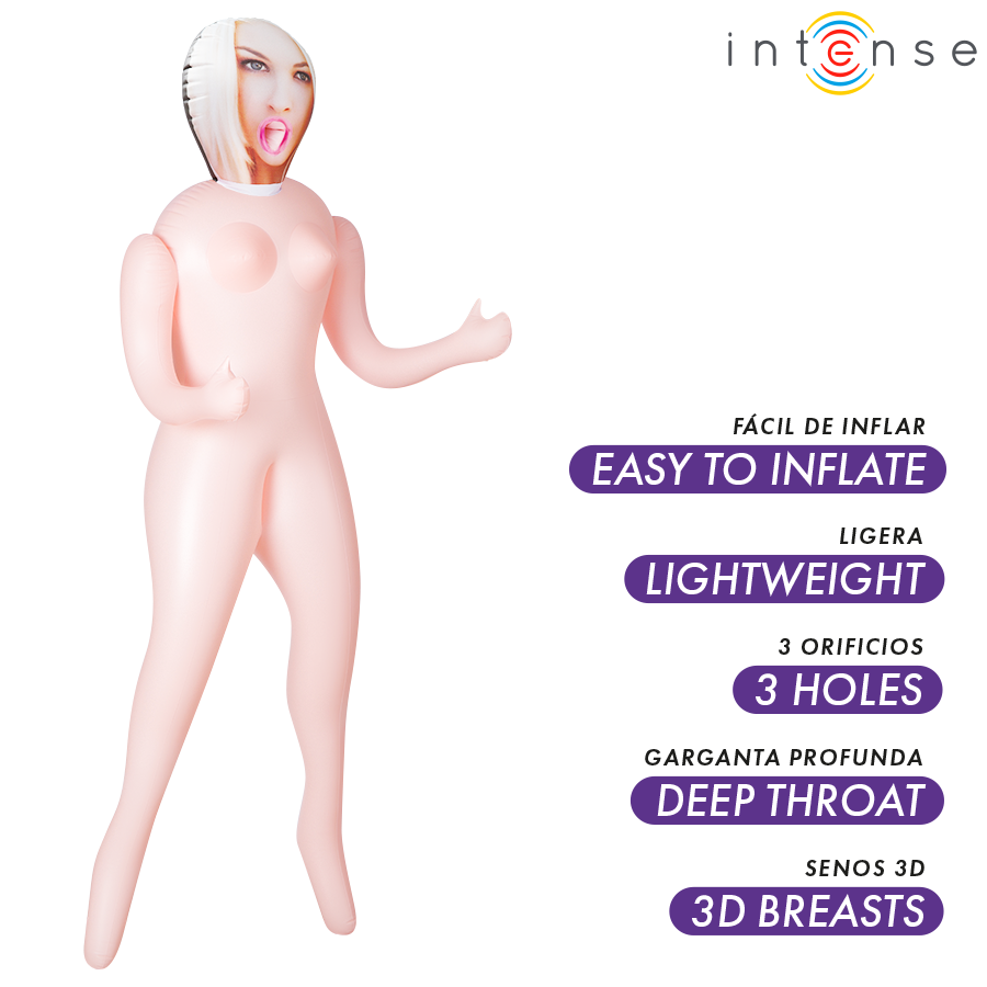 Intense Dolls Irina – Aufblasbare Puppe mit drei Öffnungen