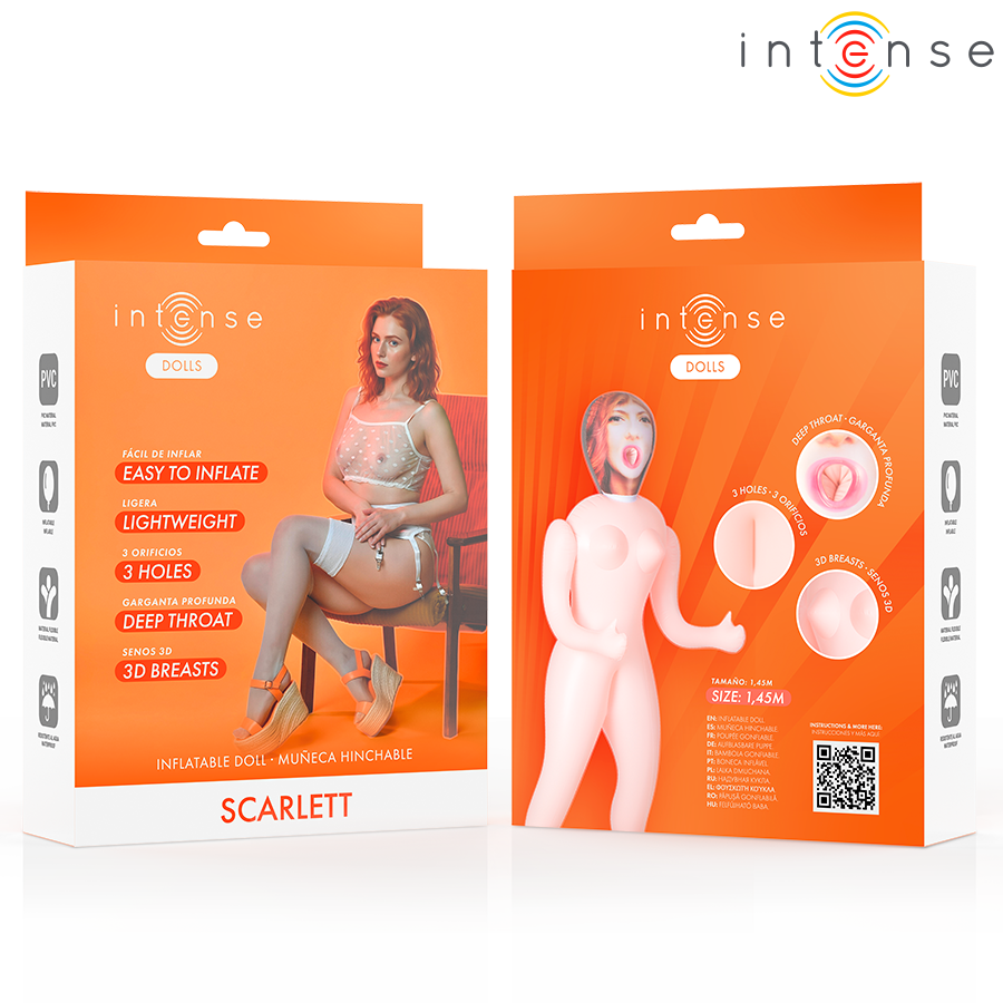 INTENSE DOLLS – SCARLETT INFLATABLE DOLL WITH THREE ORIFICES