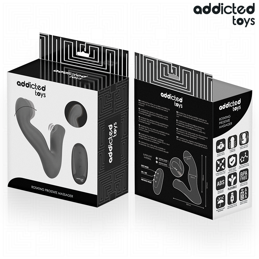 ADDICTED TOYS – Oszillierendes Prostatamassagegerät mit Pulsationsmodus und Fernbedienung