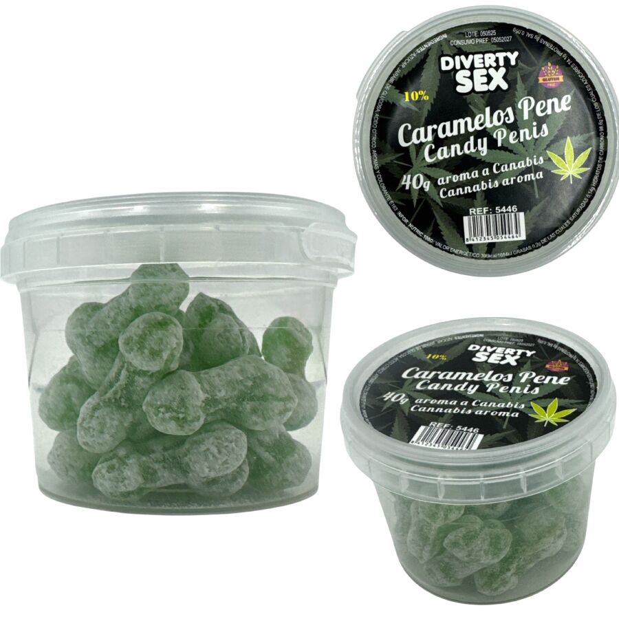 DIABLO GOLOSO – 20 BONBONS POUR PÉNIS ARÔME CANNABIS