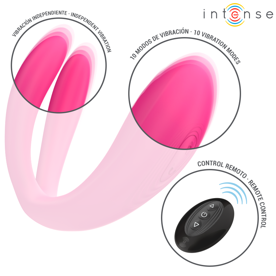 INTENSE – JULIA DOUBLE VIBRATEUR À PINCE STIMULATEUR AVEC TÉLÉCOMMANDE