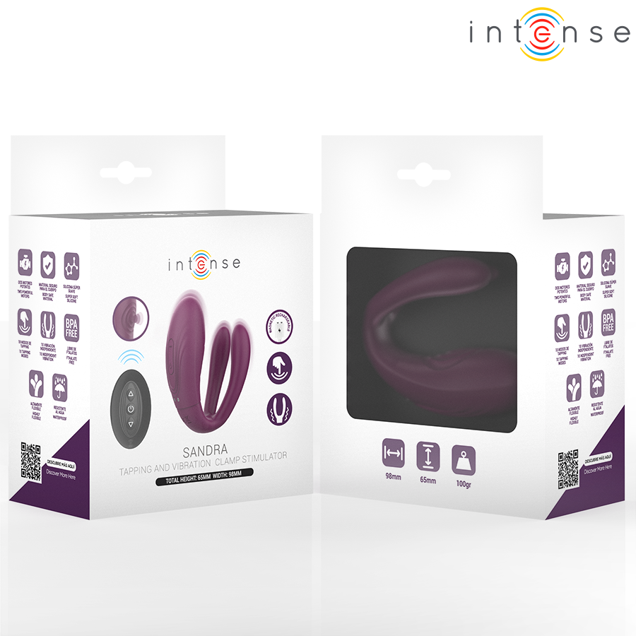 INTENSE – STIMULATEUR DE TAPOTAGE ET DE VIBRATION SANDRA AVEC TÉLÉCOMMANDE