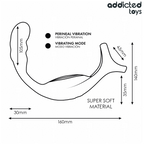 ADDICTED TOYS – ANNEAU PÉNIS PROSTATIQUE DOUBLE AVEC TÉLÉCOMMANDE