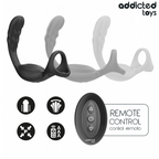 ADDICTED TOYS – ANNEAU PÉNIS PROSTATIQUE DOUBLE AVEC TÉLÉCOMMANDE
