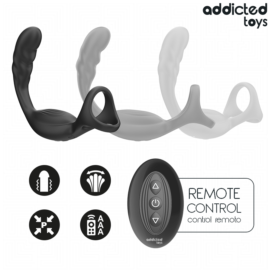 ADDICTED TOYS – Doppelter Prostata-Cockring mit Fernbedienung