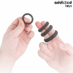 ADDICTED TOYS – ENSEMBLE D'ANNEAUX PÉNIS TEXTURÉS, 4 TAILLES