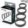 ADDICTED TOYS – ENSEMBLE D'ANNEAUX PÉNIS TEXTURÉS, 4 TAILLES