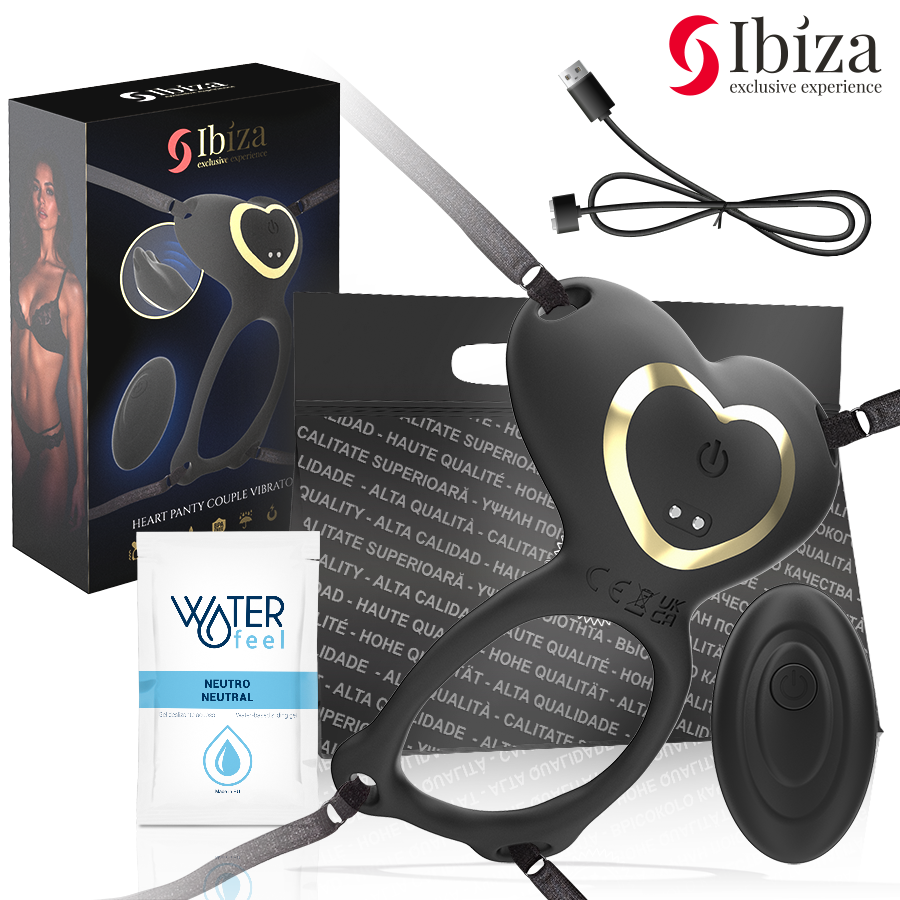 Ibiza – Vibrateur de culotte en cœur pour couple avec télécommande