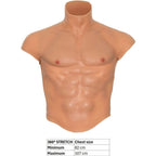HIDDEN DESIRE Alter Ego – Silikon-Männertorso-Shirt mit Bauchmuskeln, hautfarben
