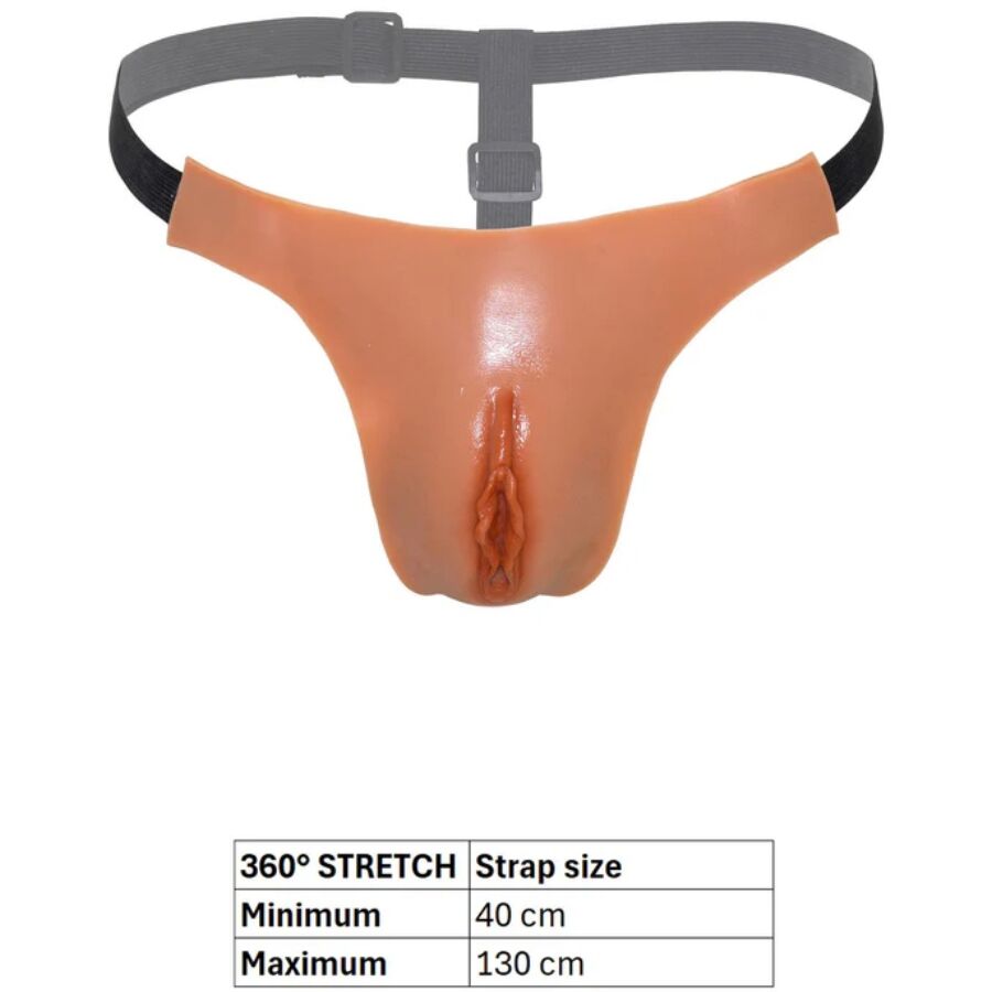 HIDDEN DESIRE – ALTER EGO ADJUSTABLE OPEN VAGINA STRING FLESH