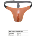 HIDDEN DESIRE – ALTER EGO ADJUSTABLE OPEN VAGINA STRING FLESH