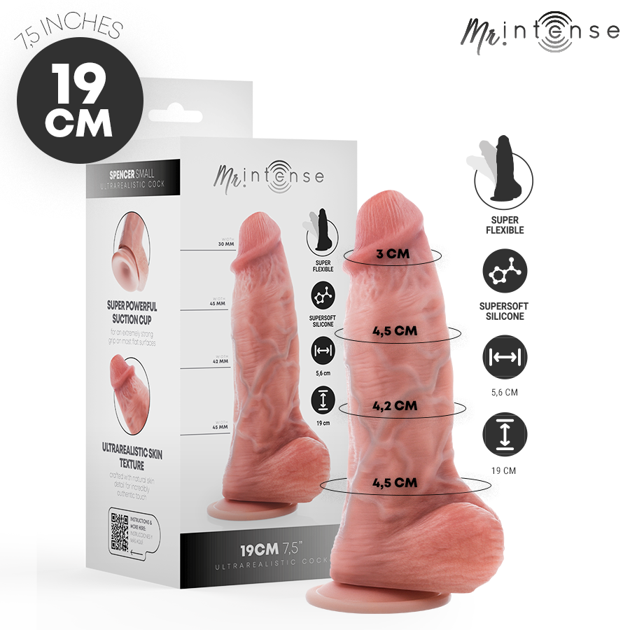 MR INTENSE – SPENCER SILICONE DILDO CM -Ø- CM