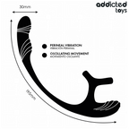 ADDICTED TOYS – Analplug mit Vibration, 360°-Wellung und Hodenstimulator