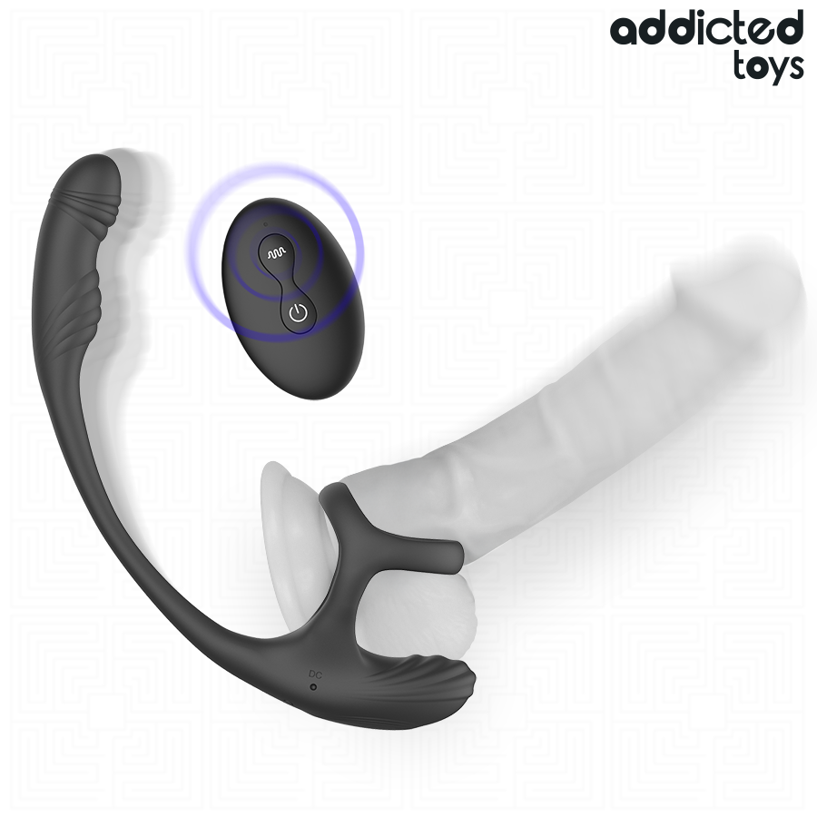 ADDICTED TOYS – Analplug mit Vibration, 360°-Wellung und Hodenstimulator