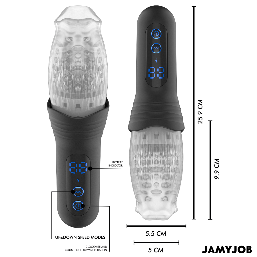 Jamyjob Blow-R – Masturbator mit Stoss- und Rotationsfunktion
