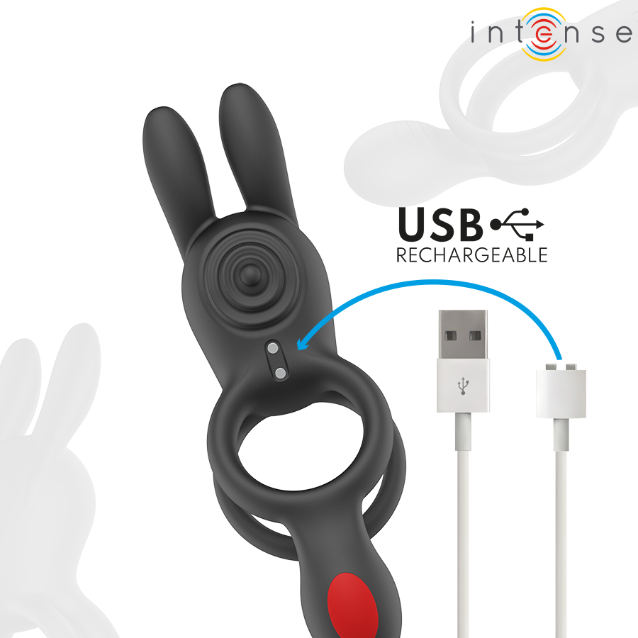INTENSE – QUINN DOUBLE VIBRATION ANNEAU AVEC TÉLÉCOMMANDE