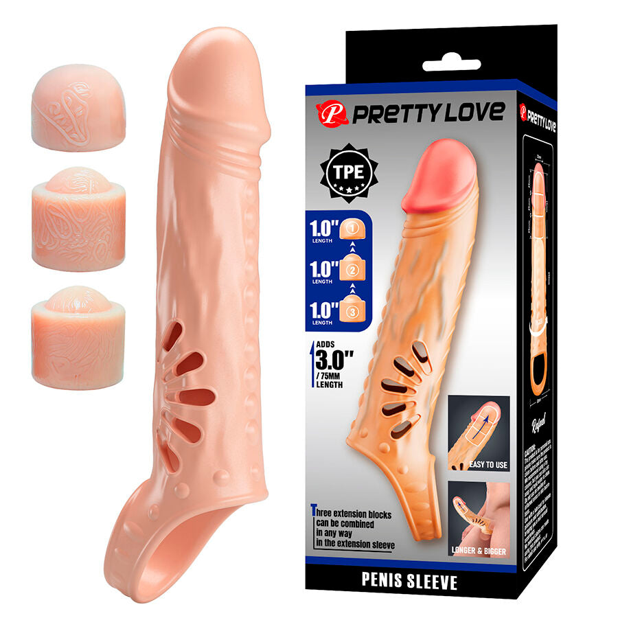 PRETTY LOVE – PENIS SLEEVE WITH EXTENDERS