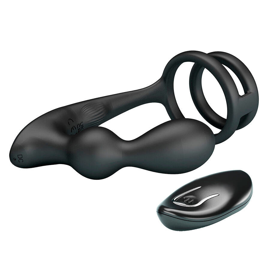 MR PLAY – PLUG ANAL VIBRANT AVEC ANNEAU PÉNIS ET TÉLÉCOMMANDE