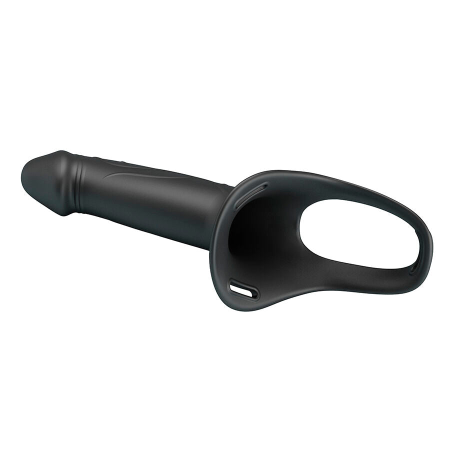 PRETTY LOVE – LANDON BLACK STRAP-ON VIBRANT