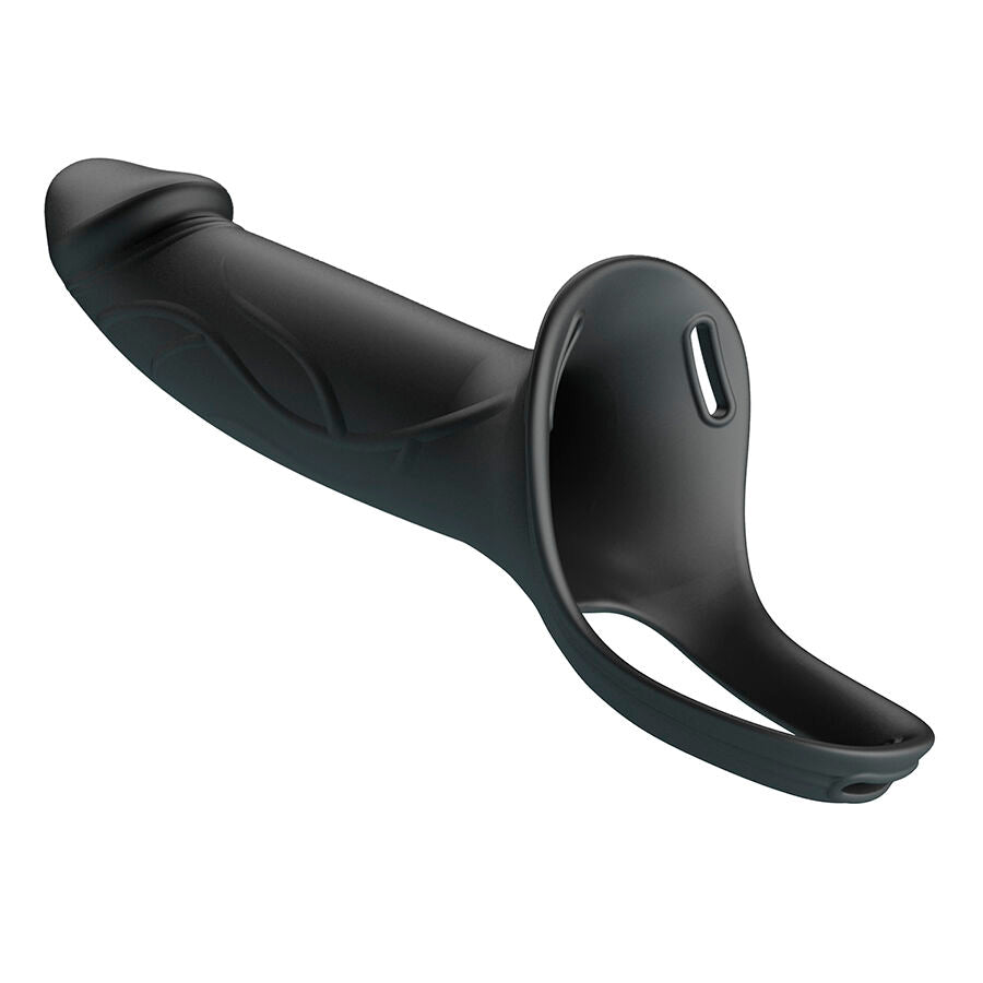 PRETTY LOVE – LANDON BLACK STRAP-ON VIBRANT