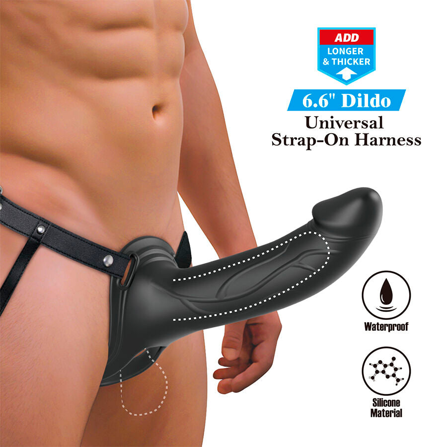 PRETTY LOVE – LANDON BLACK STRAP-ON VIBRANT